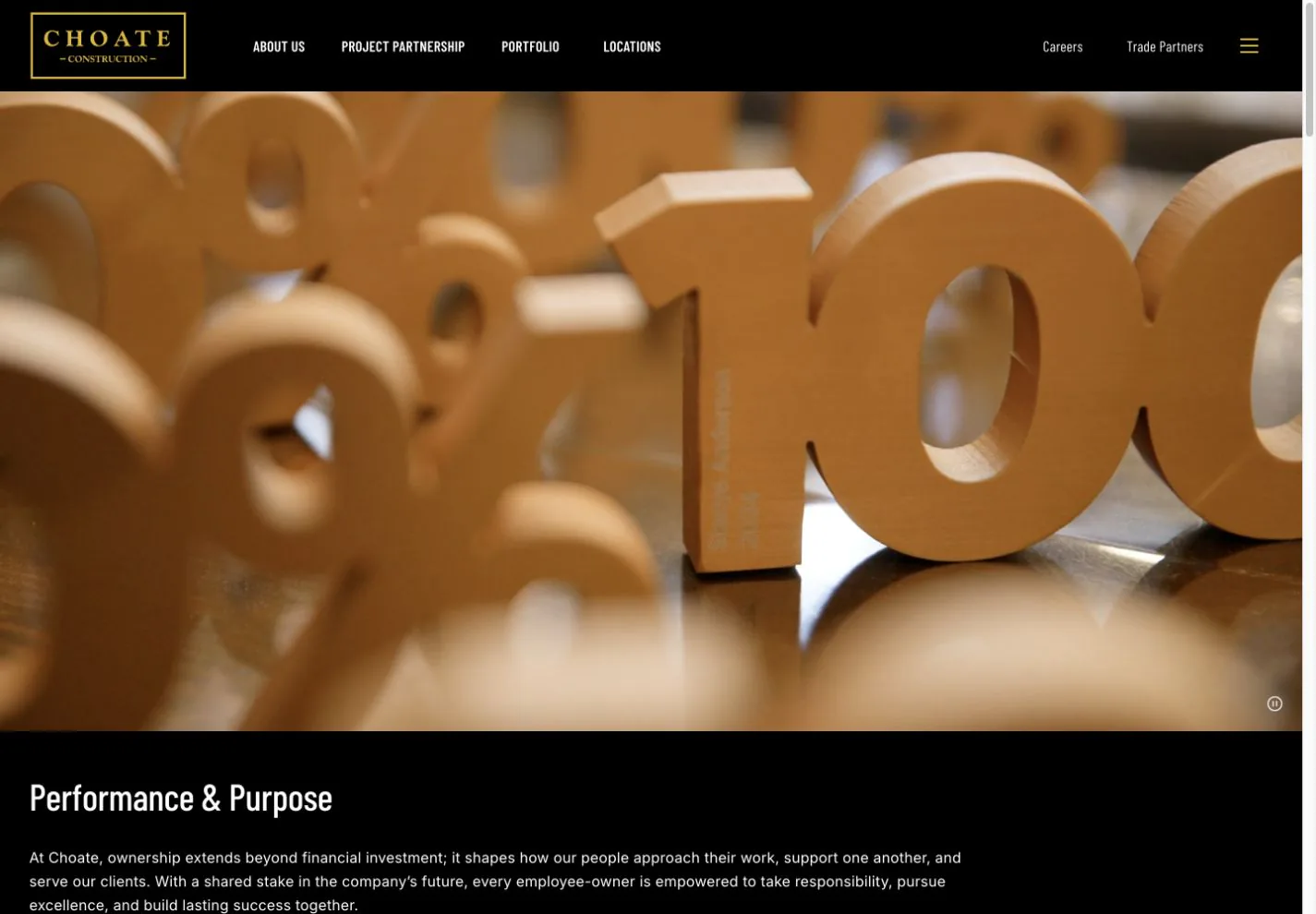 Choate Employee-Owned page highlighting the company’s employee ownership story.