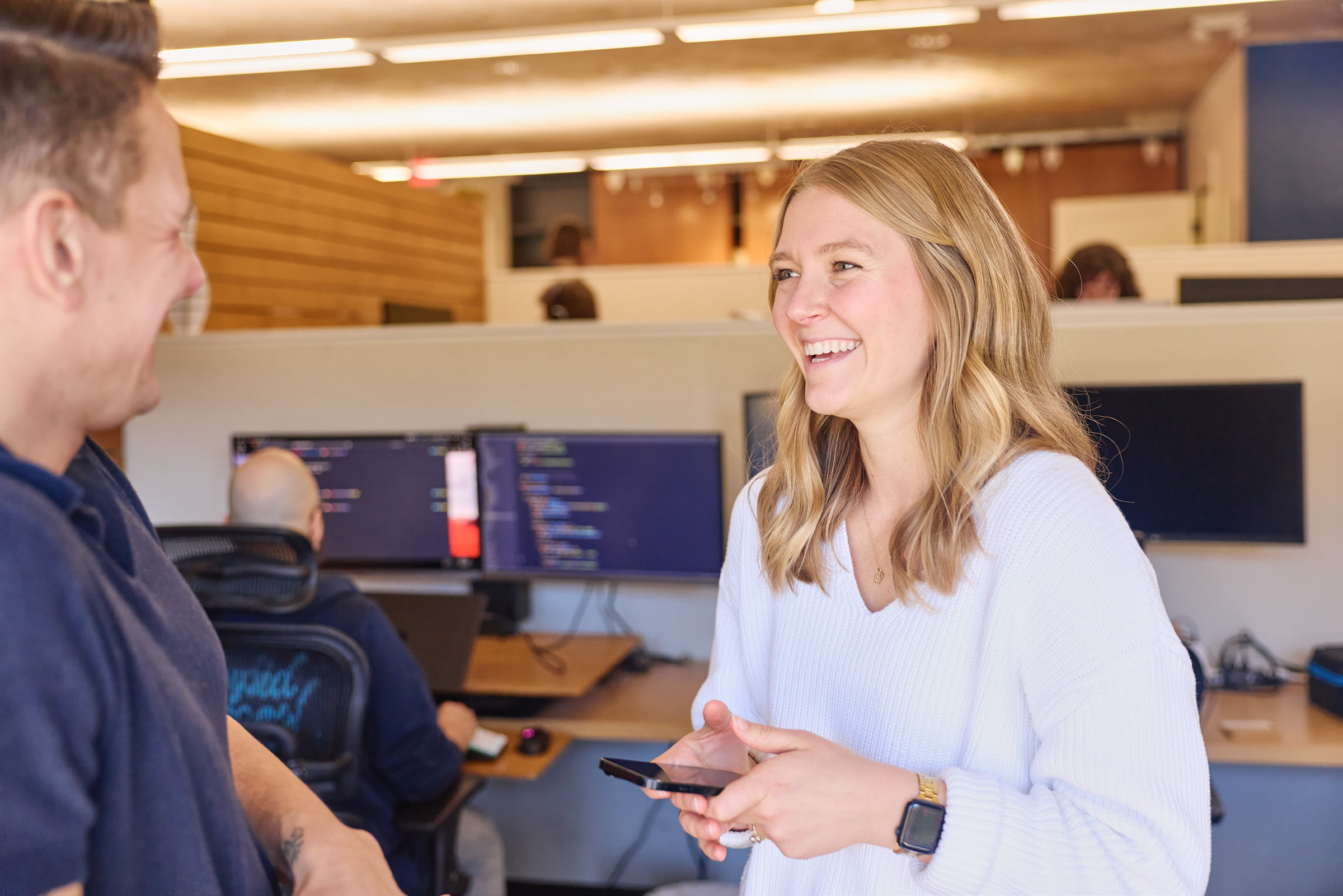 Mostly Serious team collaborating on AI strategy